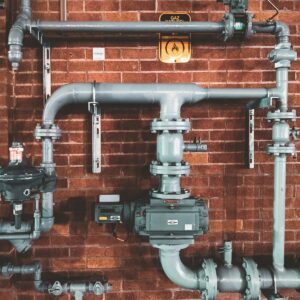 black and gray metal pipe